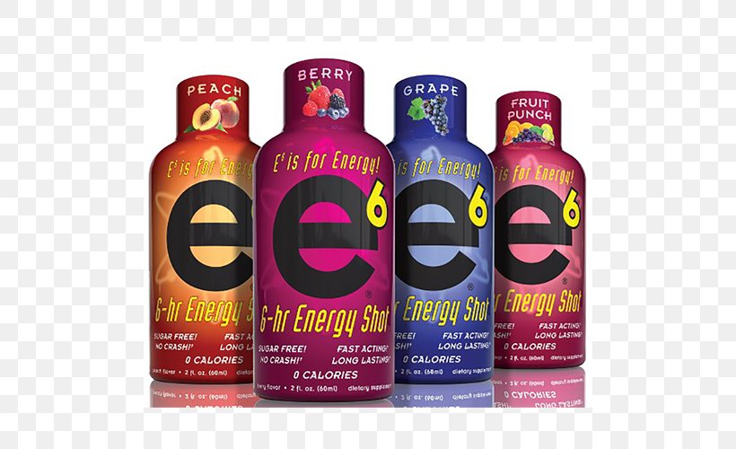 Energy Drink E6 6-Hour Energy Shot 48 Bottle Case Of Peach Fluid Ounce, PNG, 500x500px, Energy Drink, Bottle, Drink, Energy, Energy Shot Download Free