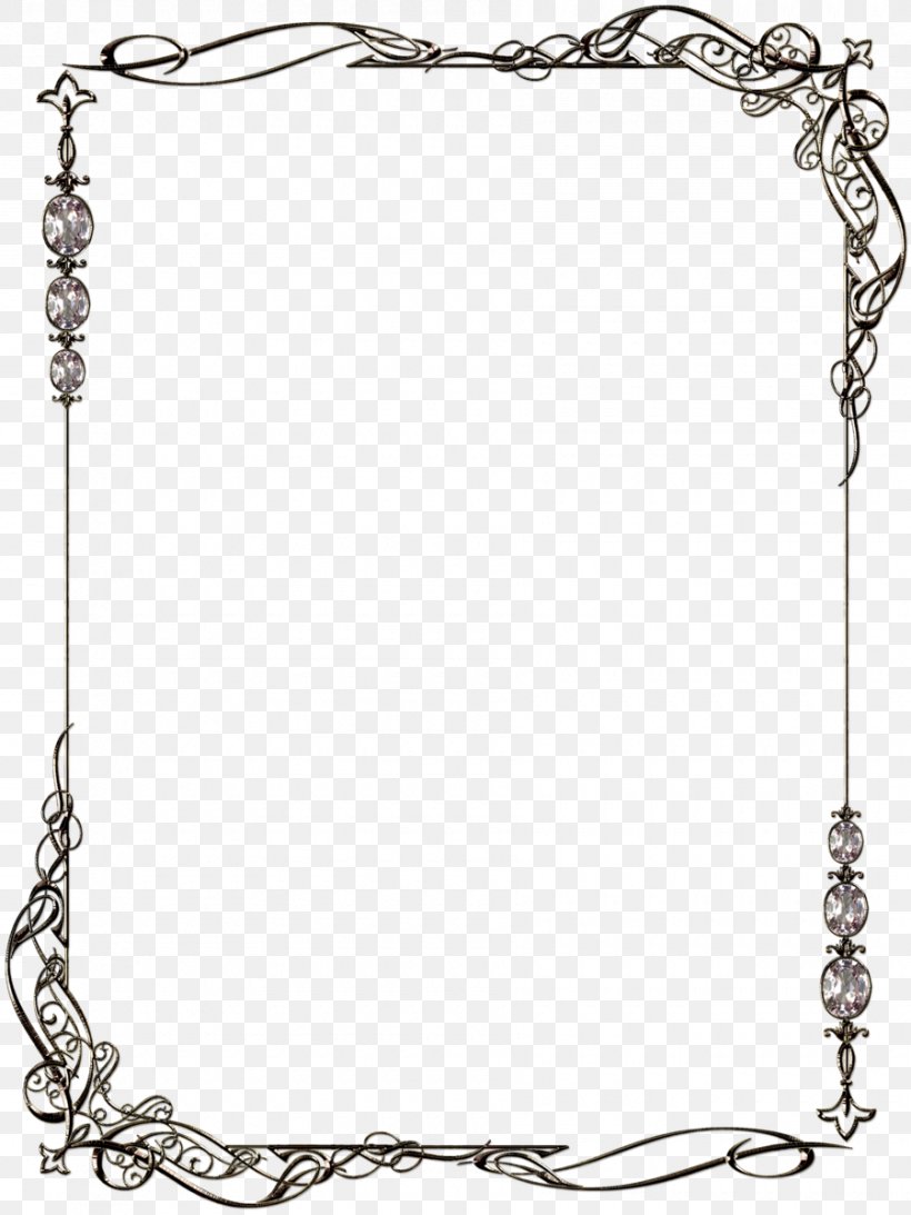 Microsoft Word Picture Frames Clip Art, PNG, 900x1200px, Microsoft Word, Black And White, Body Jewelry, Chain, Jewellery Download Free