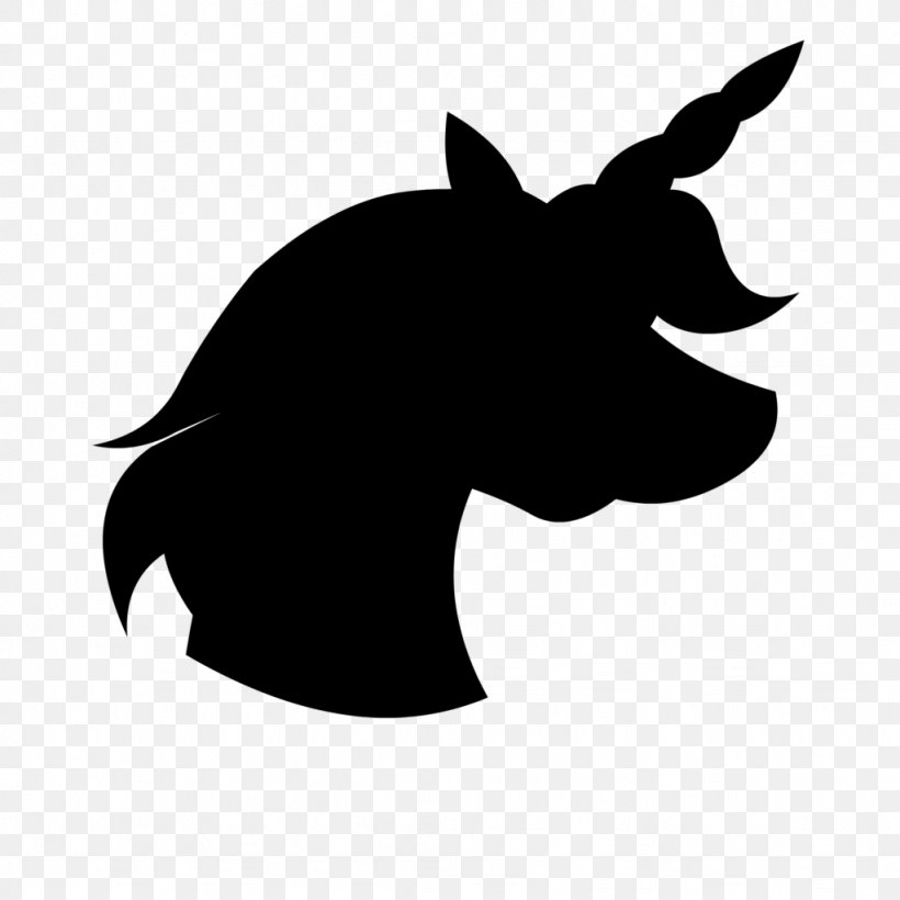 Clip Art Unicorn Silhouette Download, PNG, 1024x1024px, Unicorn, Autocad Dxf, Blackandwhite, Cartoon, Fictional Character Download Free
