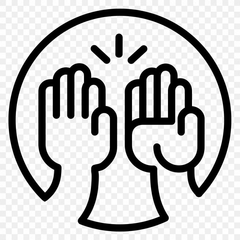 High Five Clip Art, PNG, 1200x1200px, High Five, Area, Black And White, Dribbble, Finger Download Free