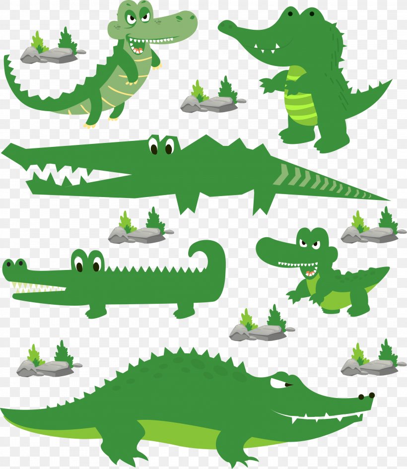 Green Cartoon Crocodile, PNG, 2922x3368px, Crocodile, Alligator, Animal, Animation, Cartoon Download Free