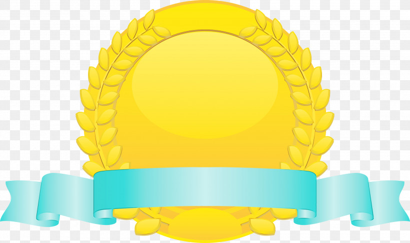 Orange, PNG, 3000x1777px, Award Badge, Badge, Bronze, Medal, Metal Download Free