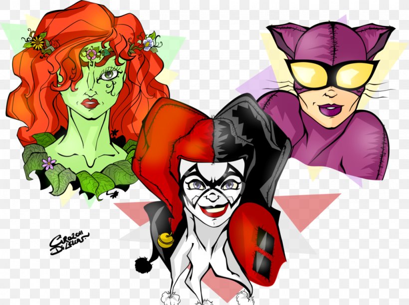 Joker Poison Ivy Catwoman Batman Harley Quinn, PNG, 1024x766px, Joker, Art, Batman, Cartoon, Catwoman Download Free