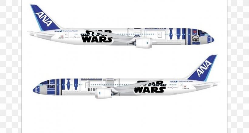 R2-D2 Boeing 787 Dreamliner Airplane All Nippon Airways Aircraft Livery, PNG, 991x529px, Boeing 787 Dreamliner, Aerospace Engineering, Airbus, Aircraft, Aircraft Livery Download Free