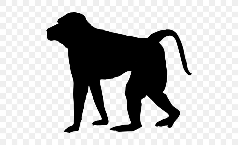 Baboons Mandrill Silhouette Clip Art, PNG, 500x500px, Baboons, Animal, Animal Rights, Animal Welfare, Black Download Free