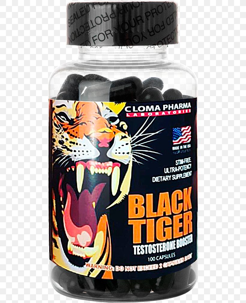 Black Tiger Testosterone Dietary Supplement Bodybuilding Supplement, PNG, 500x1009px, Tiger, Bear, Black Tiger, Bodybuilding Supplement, Capsule Download Free