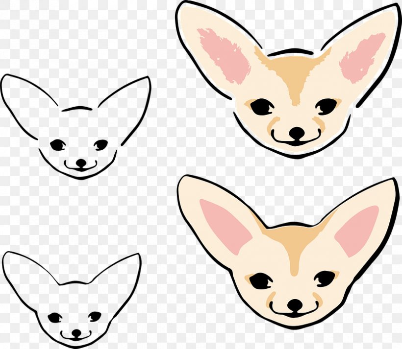 Chihuahua Puppy Red Fox Fennec Fox Clip Art, PNG, 827x720px, Watercolor, Cartoon, Flower, Frame, Heart Download Free