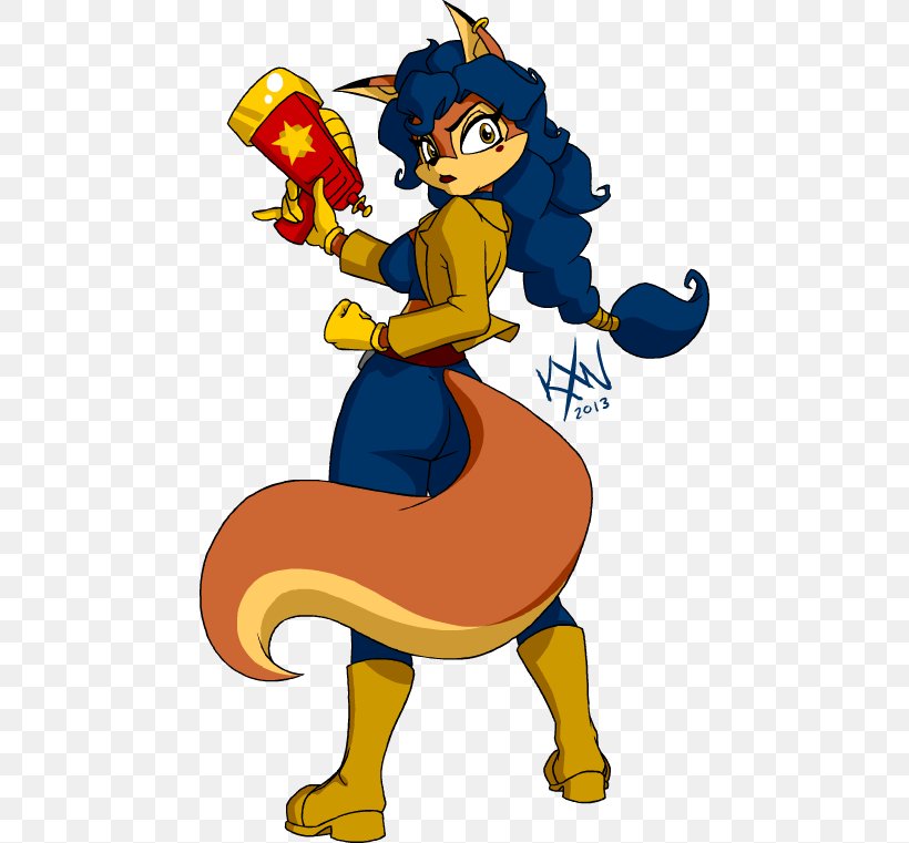 Sly Cooper And The Thievius Raccoonus Video Game Inspector Carmelita Fox Clip Art, PNG, 460x761px, Watercolor, Cartoon, Flower, Frame, Heart Download Free
