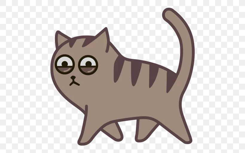 Whiskers Kitten Cat Sticker Telegram, PNG, 512x512px, Whiskers, Animal, Attitude, Carnivoran, Cartoon Download Free
