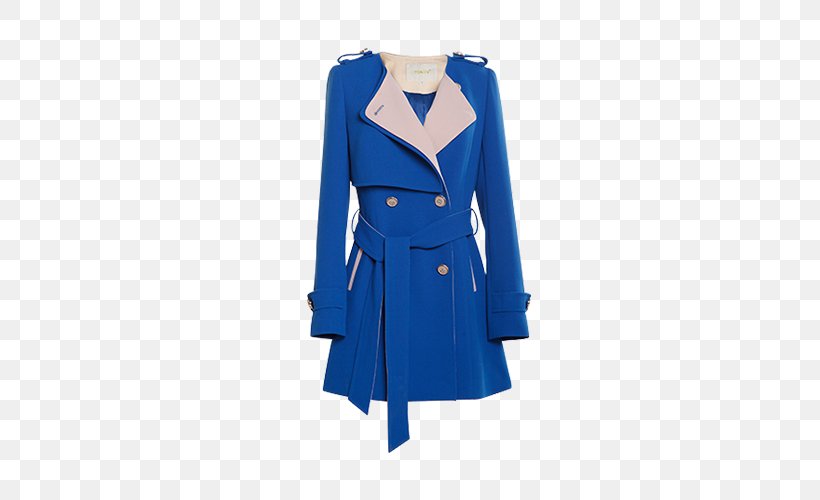 Blue Trench Coat, PNG, 500x500px, Blue, Art, Clothing, Coat, Cobalt Blue Download Free