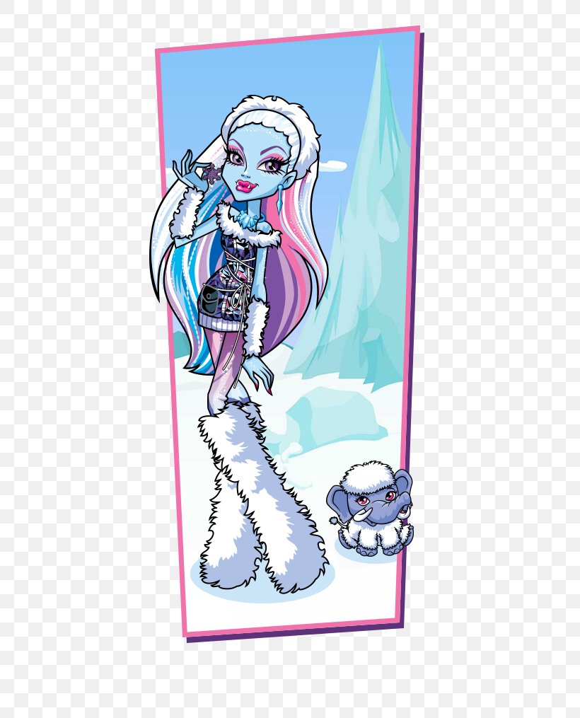 Monster High Abbey Bominable Doll Yeti, PNG, 492x1015px, Monster High, Abbey Bominable, Cartoon, Doll, Drawing Download Free