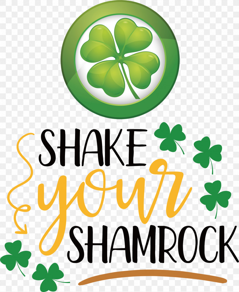 Saint Patrick Patricks Day Shake Your Shamrock, PNG, 2456x3000px, Saint Patrick, Fruit, Green, Leaf, Logo Download Free