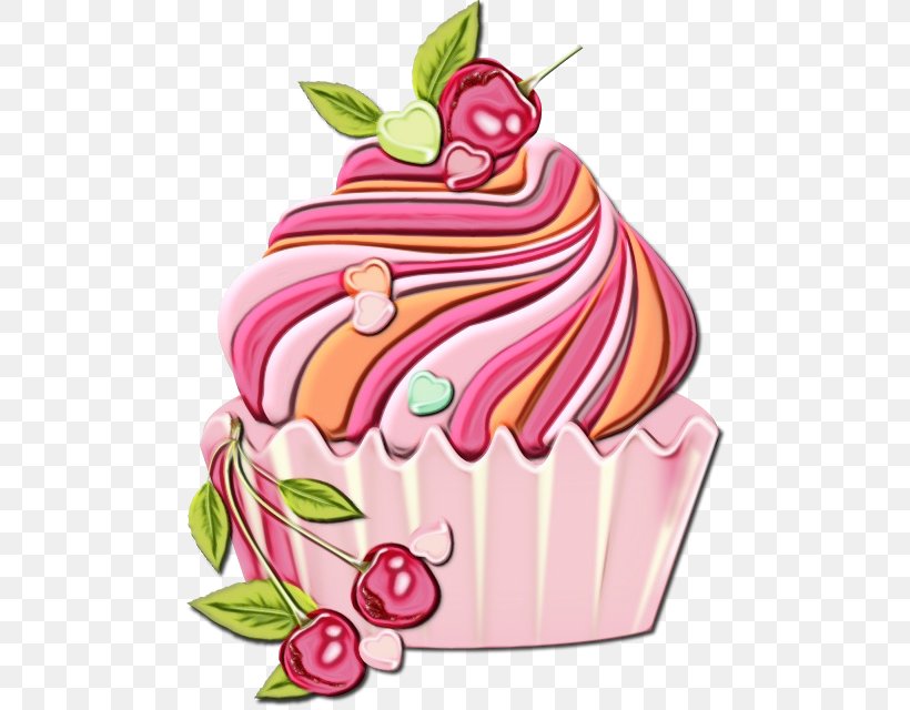 Clip Art Pink Frozen Dessert Food Dessert, PNG, 512x640px, Watercolor, Baked Goods, Cake, Cherry, Dessert Download Free