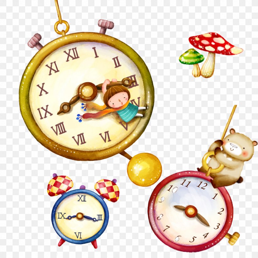 Clock Animation Drawing, PNG, 1024x1024px, Clock, Alarm Clock, Animation, Cartoon, Christmas Ornament Download Free