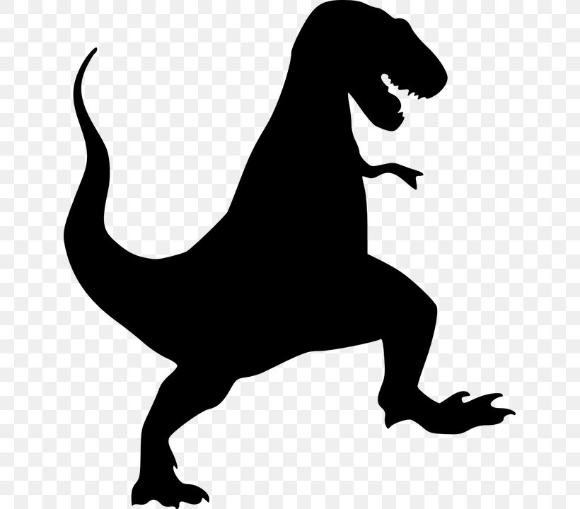 Tyrannosaurus Dinosaur Silhouette Velociraptor, PNG, 639x720px, Tyrannosaurus, Art, Black And White, Dinosaur, Drawing Download Free