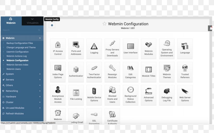 Webmin Web Hosting Control Panel Debian Web Hosting Service Virtualmin, PNG, 2560x1600px, Webmin, Brand, Centos, Computer Servers, Debian Download Free