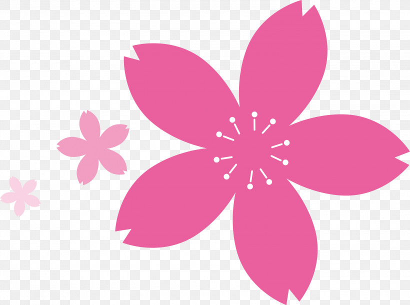 Cherry Flower Floral Flower, PNG, 3000x2232px, Cherry Flower, Floral, Flower, Magenta, Petal Download Free