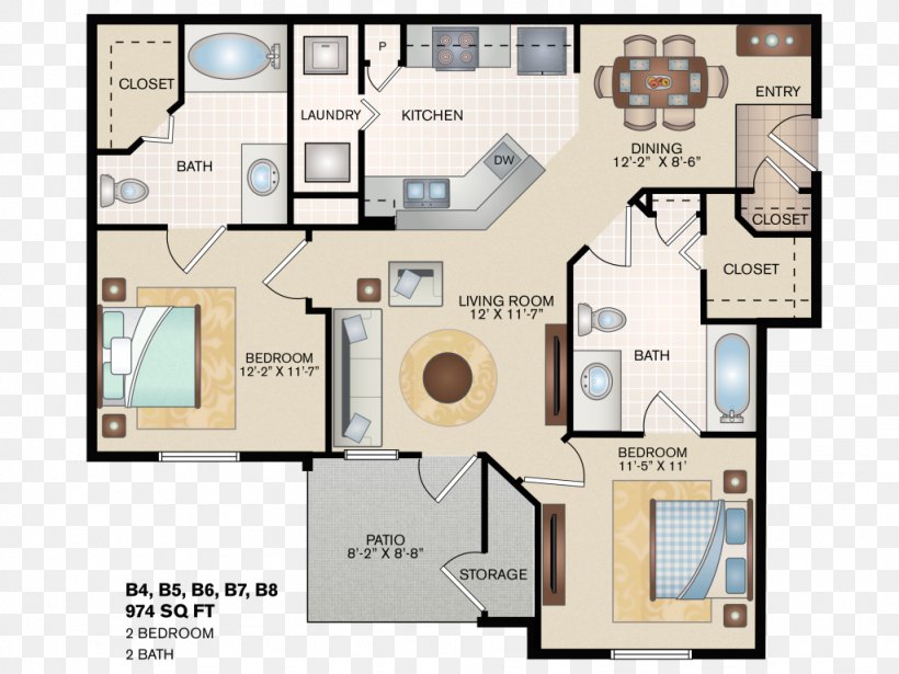 Floor Plan Cienega-Linda Apartments House Plan, PNG, 1024x768px, Floor Plan, Apartment, Area, Bedroom, Brand Download Free