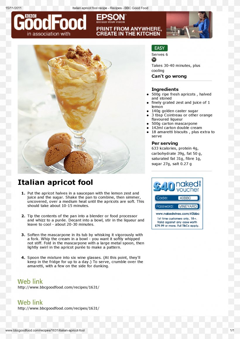 Fruit Fool Food Recipe Apricot, PNG, 1656x2339px, Fruit Fool, Apricot, Flavor, Food, Italian Download Free