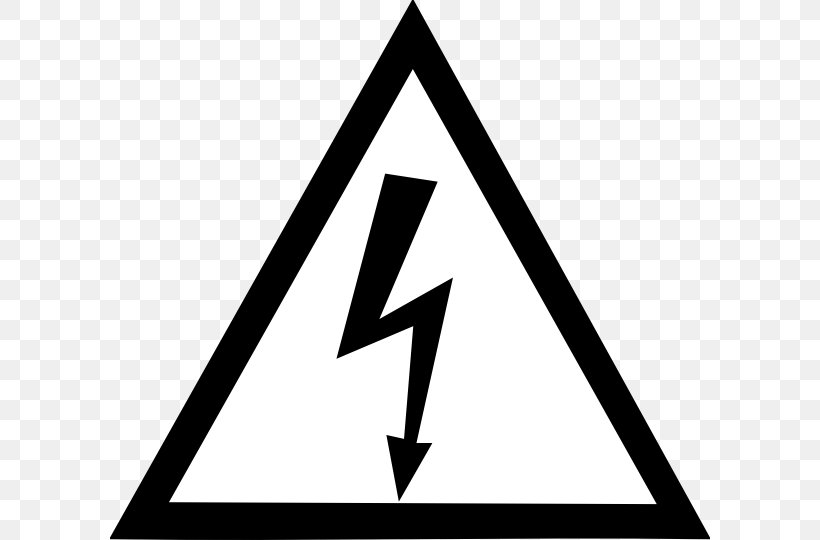 Warning Sign Electricity Hazard Symbol, PNG, 600x540px, Warning Sign, Area, Black And White, Brand, Electrical Safety Download Free