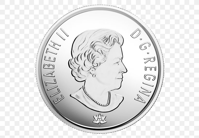 Coin 150th Anniversary Of Canada Royal Canadian Mint Quarter, PNG, 570x570px, 150th Anniversary Of Canada, 2017, Coin, Black And White, Canada Download Free