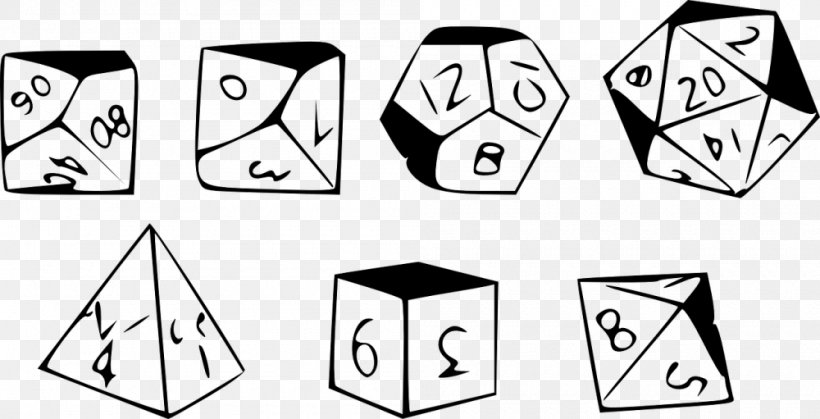 Dungeons & Dragons D20 System Pathfinder Roleplaying Game Dice Role-playing Game, PNG, 1000x511px, Dungeons Dragons, Area, Art, Black And White, Board Game Download Free
