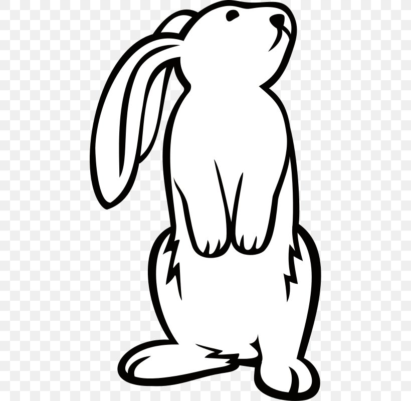 Easter Bunny Rabbit Black And White Drawing Clip Art, PNG, 462x800px, Easter Bunny, Animal, Art, Artwork, Black Download Free
