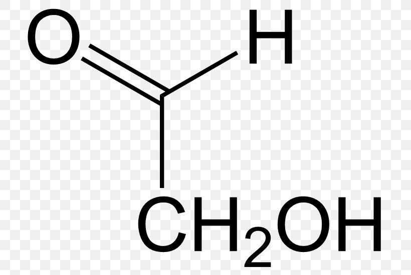 Glycolaldehyde Diose Hydroxy Group Ethylene Glycol, PNG, 756x550px, Glycolaldehyde, Acetaldehyde, Aldehyde, Area, Black And White Download Free