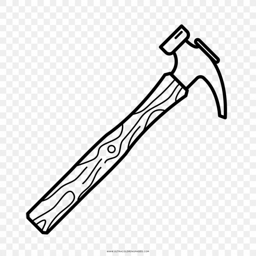 Coloring Book Drawing Hammer Black And White Ausmalbild, PNG, 1000x1000px, Coloring Book, Arm, Arma Bianca, Ausmalbild, Black And White Download Free