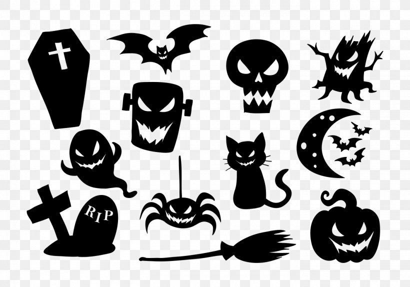 Halloween Clip Art, PNG, 1400x980px, Halloween, Art, Black, Black And White, Carnivoran Download Free