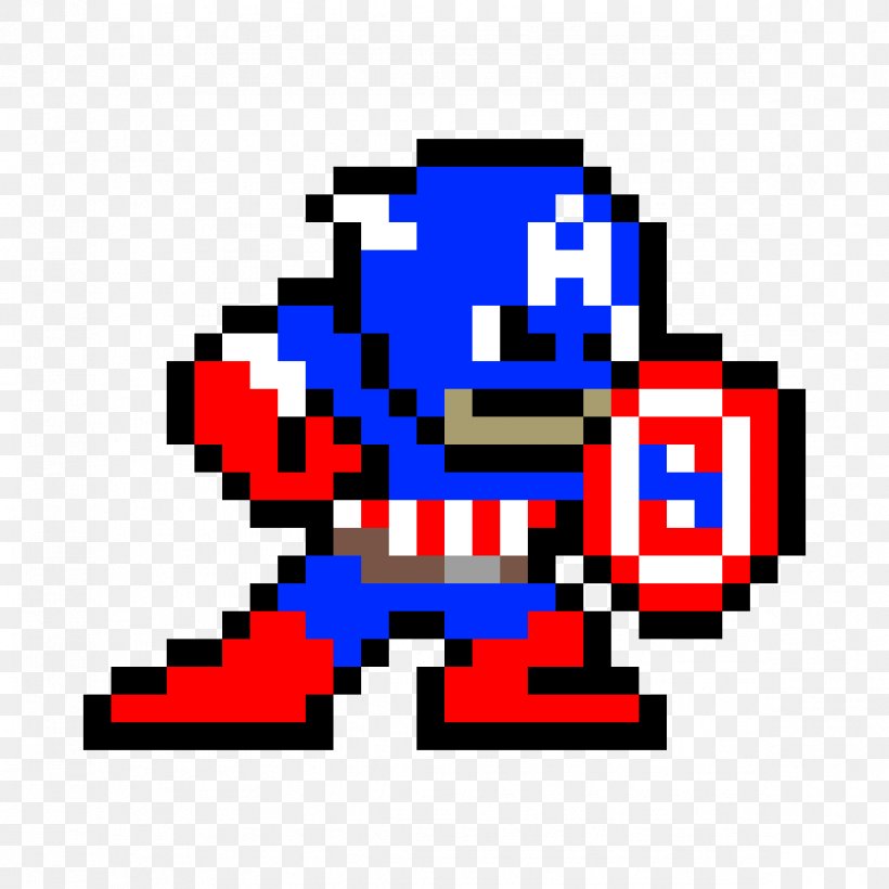 Captain America Iron Man Superhero Pixel Art, PNG, 1184x1184px, Captain America, Area, Art, Avengers, Bead Download Free