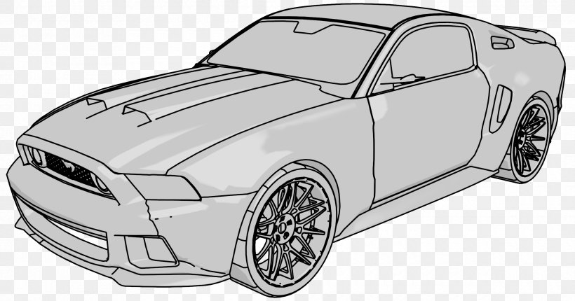 Car Ford GT Ford Mustang FR500 Luxury Vehicle, PNG, 2380x1250px, Car, Automotive Design, Automotive Exterior, Bumper, Drawing Download Free