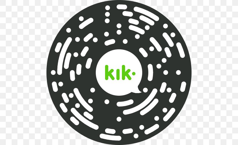 Kik Messenger QR Code Instant Messaging Chatbot Mobile App, PNG, 500x500px, Kik Messenger, Auto Part, Chatbot, Facebook Messenger, Instant Messaging Download Free