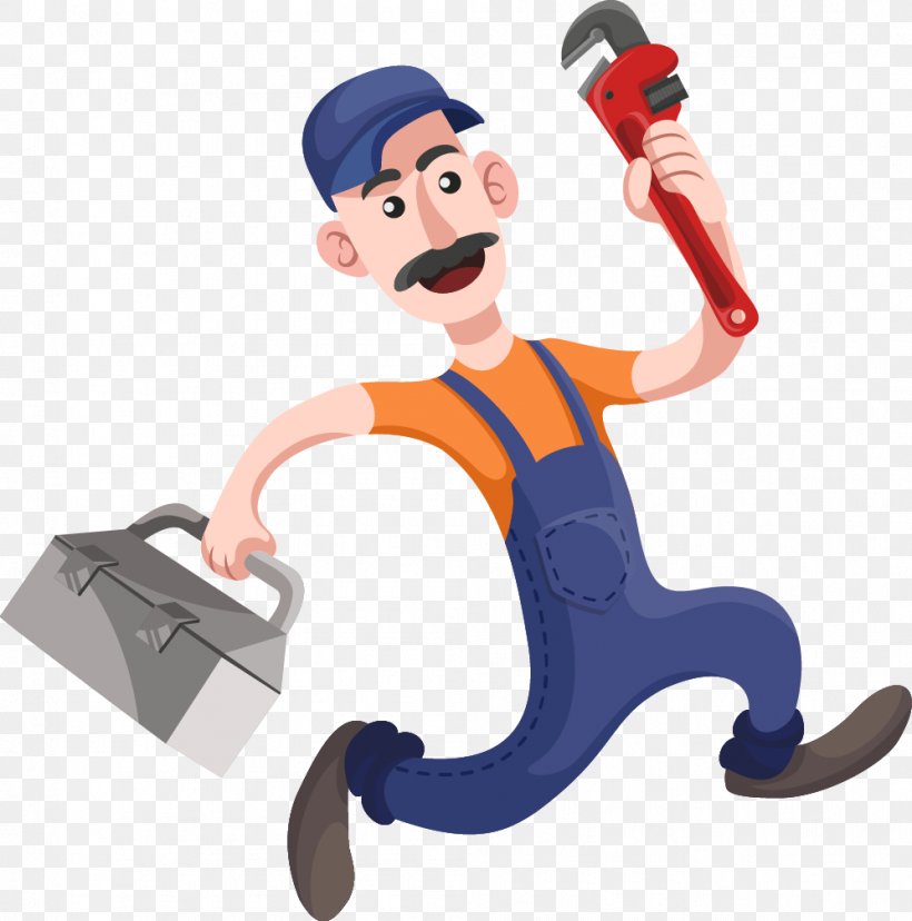 Plumber Plumbing Tool Boxes Cartoon Clip Art, PNG, 997x1007px, Plumber, Cartoon, Figurine, Finger, Plumbing Download Free