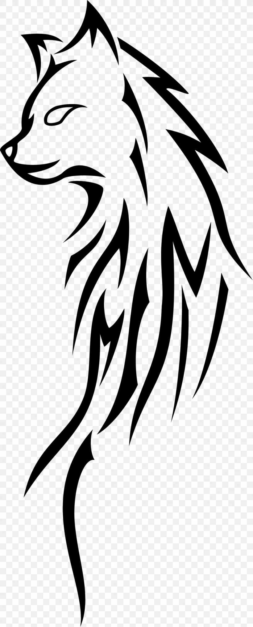 Dog Drawing Tribe Clip Art, PNG, 1024x2537px, Dog, Animal, Artwork, Black, Black And White Download Free