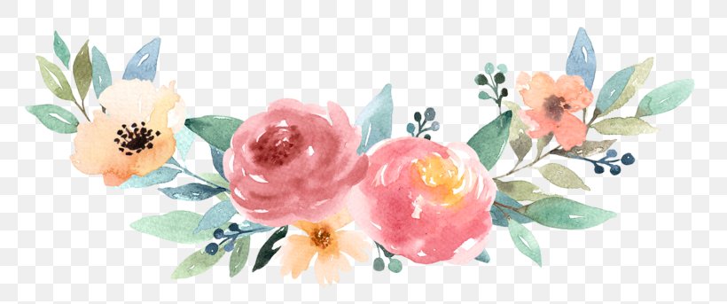Floral Design Watercolor Painting Paper Rabbit, PNG, 800x343px, Floral Design, Art, Artwork, Blossom, Branch Download Free