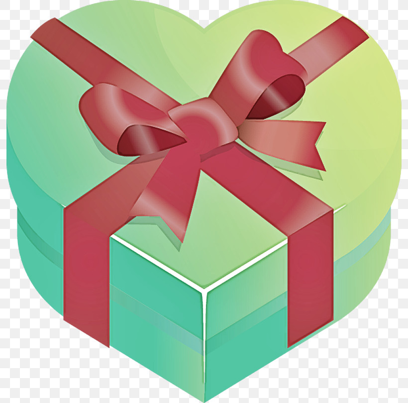 Green Ribbon Pink Red Heart, PNG, 794x810px, Green, Gift Wrapping, Heart, Magenta, Party Favor Download Free