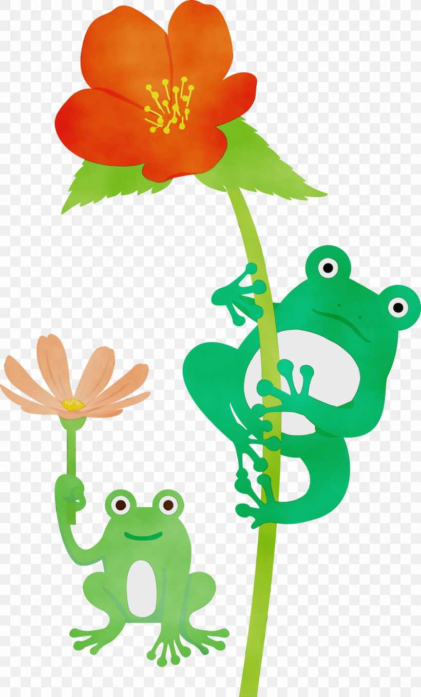Flower Frogs Plant Stem Tree Frog Petal, PNG, 1809x3000px, Frog, Animal Figurine, Cartoon, Flower, Frogs Download Free