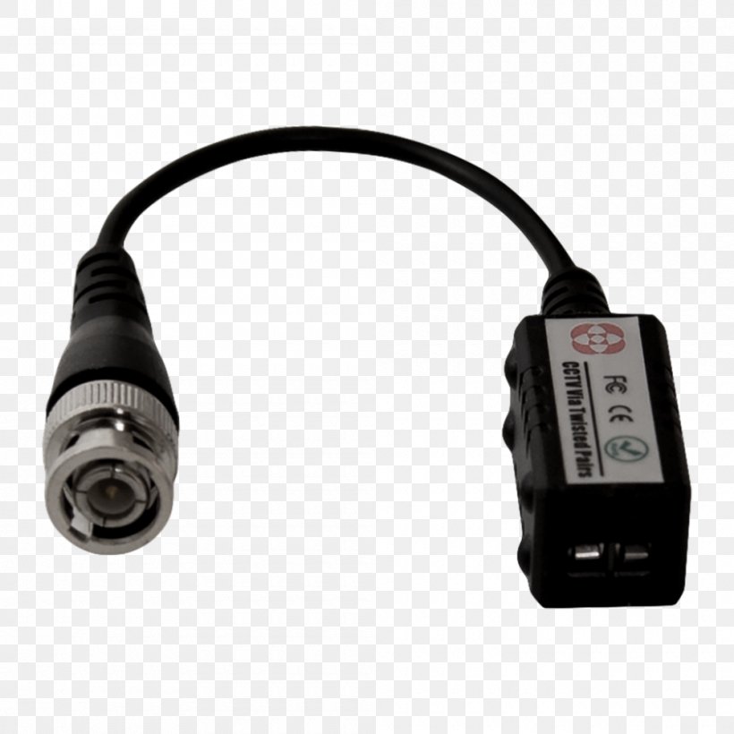 Video Cameras Видеосигнал Closed-circuit Television Twisted Pair Active Pixel Sensor, PNG, 1000x1000px, Video Cameras, Active Pixel Sensor, Adapter, Analog High Definition, Bnc Connector Download Free