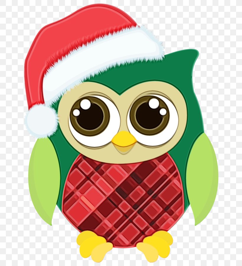 Watercolor Christmas, PNG, 678x900px, Watercolor, Bird, Bird Of Prey, Cartoon, Character Download Free
