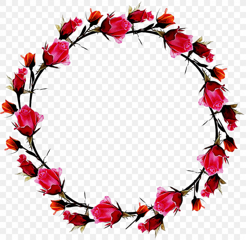 Christmas Decoration, PNG, 1091x1065px, Pink, Branch, Christmas Decoration, Crown, Cut Flowers Download Free