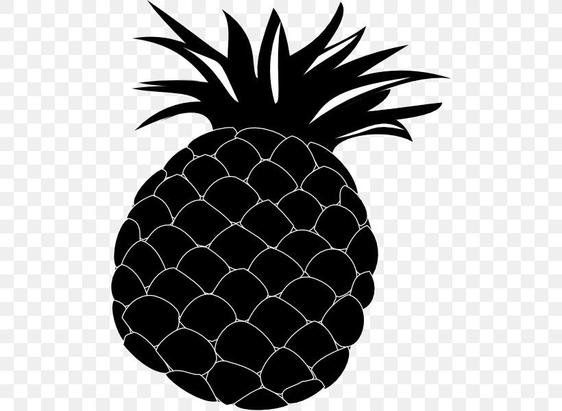 Clip Art Fruit Pineapple Image Silhouette, PNG, 498x599px, Fruit, Ananas, Black And White, Bromeliaceae, Flowering Plant Download Free