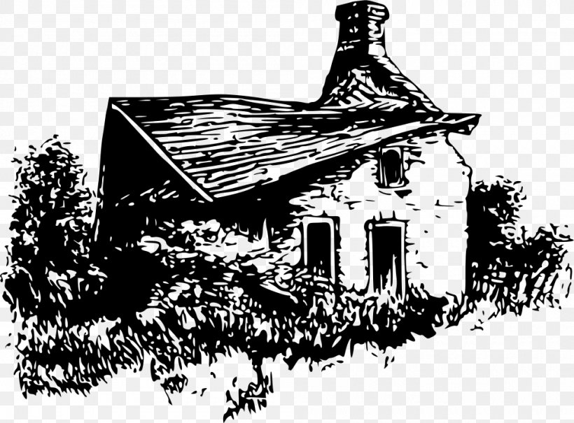 House Drawing Ruins Clip Art, PNG, 1000x738px, House, Art, Artwork, Black And White, Building Download Free