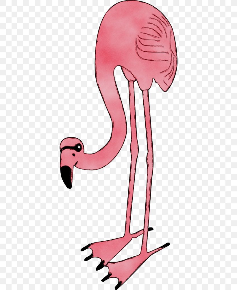 Muscle Pink M Cartoon Design Beak, PNG, 500x1000px, Watercolor, Beak, Bird, Cartoon, Flamingo Download Free