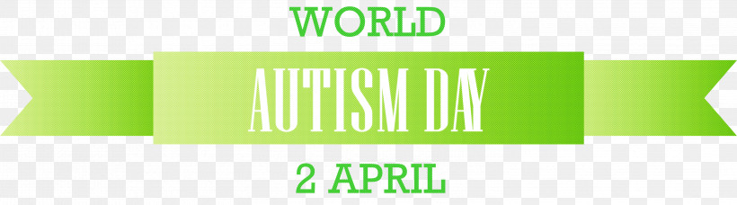 Autism Day World Autism Awareness Day Autism Awareness Day, PNG, 2998x835px, Autism Day, Autism Awareness Day, Banner, Green, Line Download Free