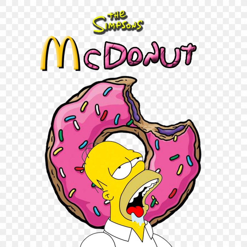 Homer Simpson Donuts Bart Simpson Herbert Powell Marge Simpson, PNG, 1000x1000px, Watercolor, Cartoon, Flower, Frame, Heart Download Free