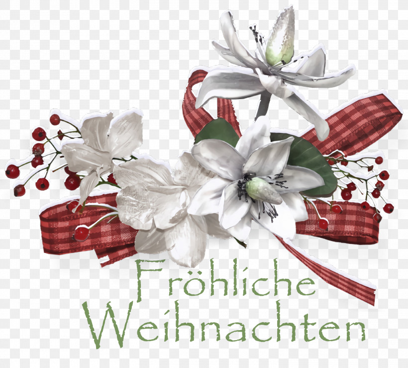 Frohliche Weihnachten Merry Christmas, PNG, 3000x2705px, Frohliche Weihnachten, Christmas Day, Christmas Ornament, Cut Flowers, Flower Download Free