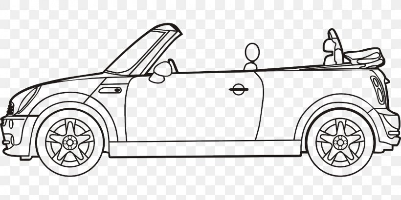 MINI Cooper Sports Car City Car, PNG, 1280x640px, Mini, Automotive Design, Automotive Exterior, Black And White, Car Download Free