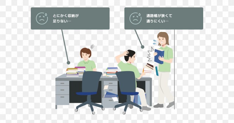 Office Organization KOKUYO CO., LTD. Furniture, PNG, 950x500px, Office, Business, Cartoon, Communication, Conversation Download Free