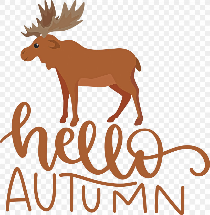 Hello Autumn, PNG, 2925x3000px, Hello Autumn, Animal Figurine, Antler, Biology, Cartoon Download Free